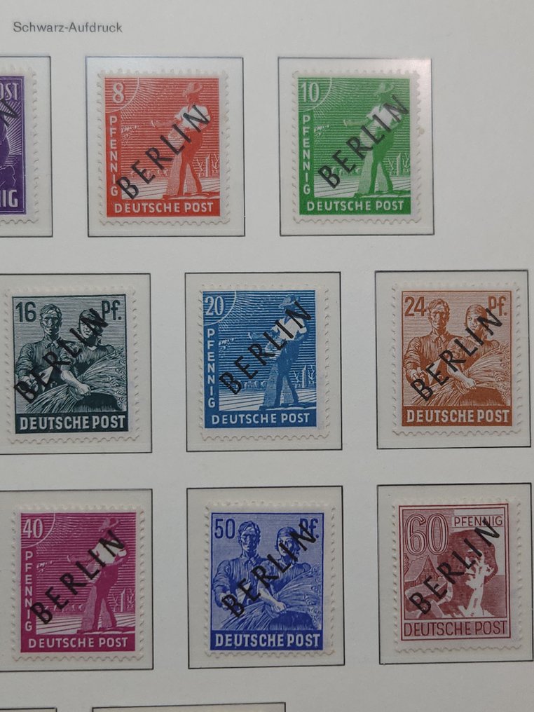 Berlin 1864/1949 - Berlin, pierwsze wydania z czarnym nadrukiem, stan nienaruszony, wszystkie wartości sprawdzone przez - Michel Block Nr. 1-20 #2.1