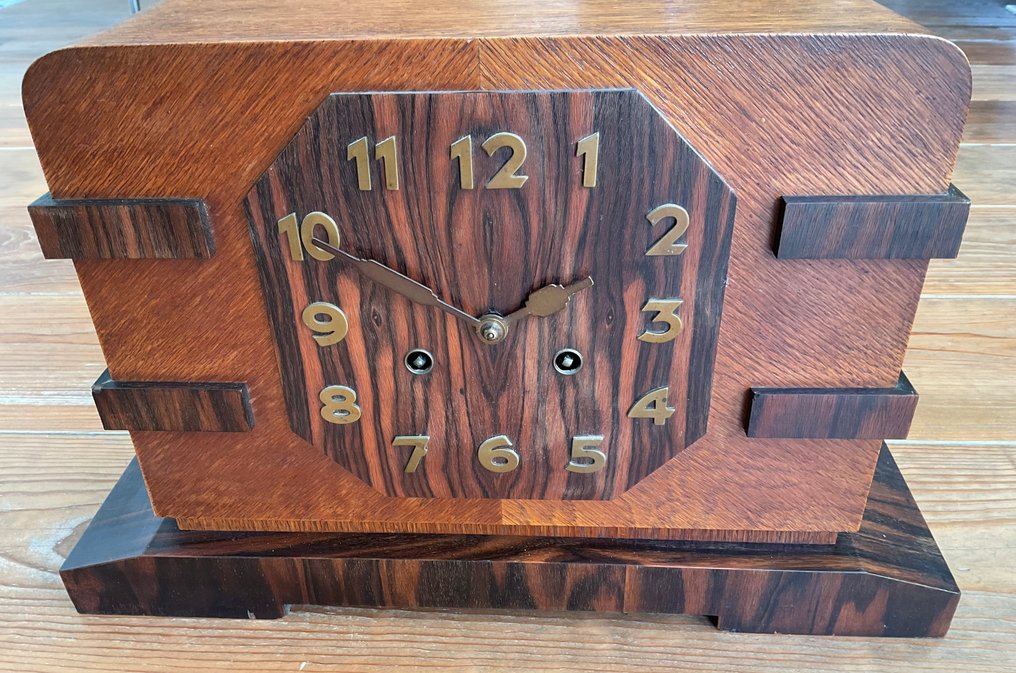 Ρολόι σχολής Άμστερνταμ - Junghans -  Αρ Ντεκό Ξύλο - 1930-1940 #1.0