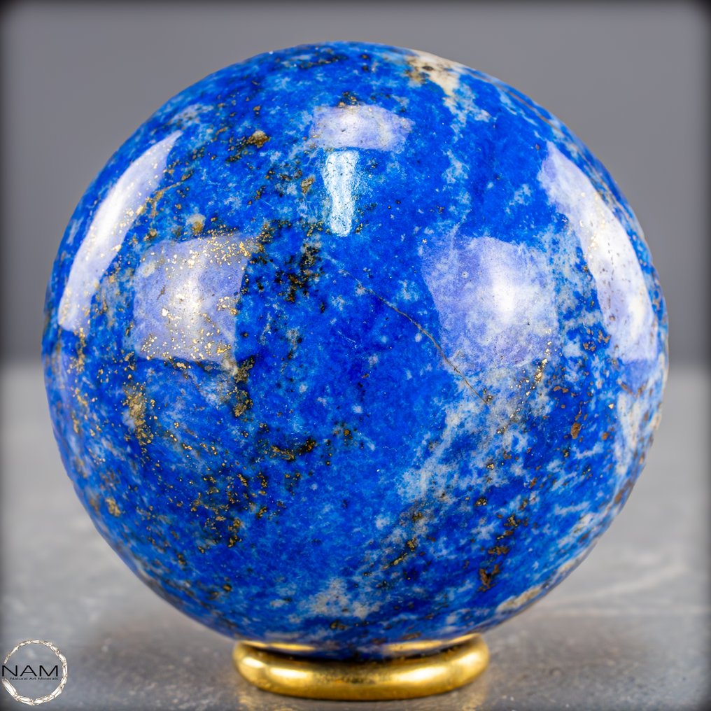Unik Lapis Lazuli-kula – Kungarnas blå i fulländad form- 426.03 g #3.2