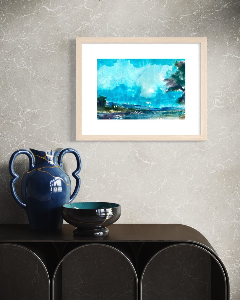 Eugene Eechaut (1928-2019) - Magnifique aquarelle encadrée - Galerie Pfeiffer Bruxelles #4.3