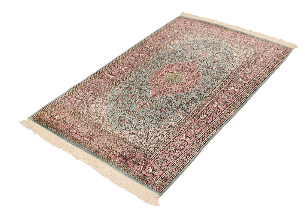 Kashmir silke tæppe - Tæppe - 155 cm - 95 cm #1.0