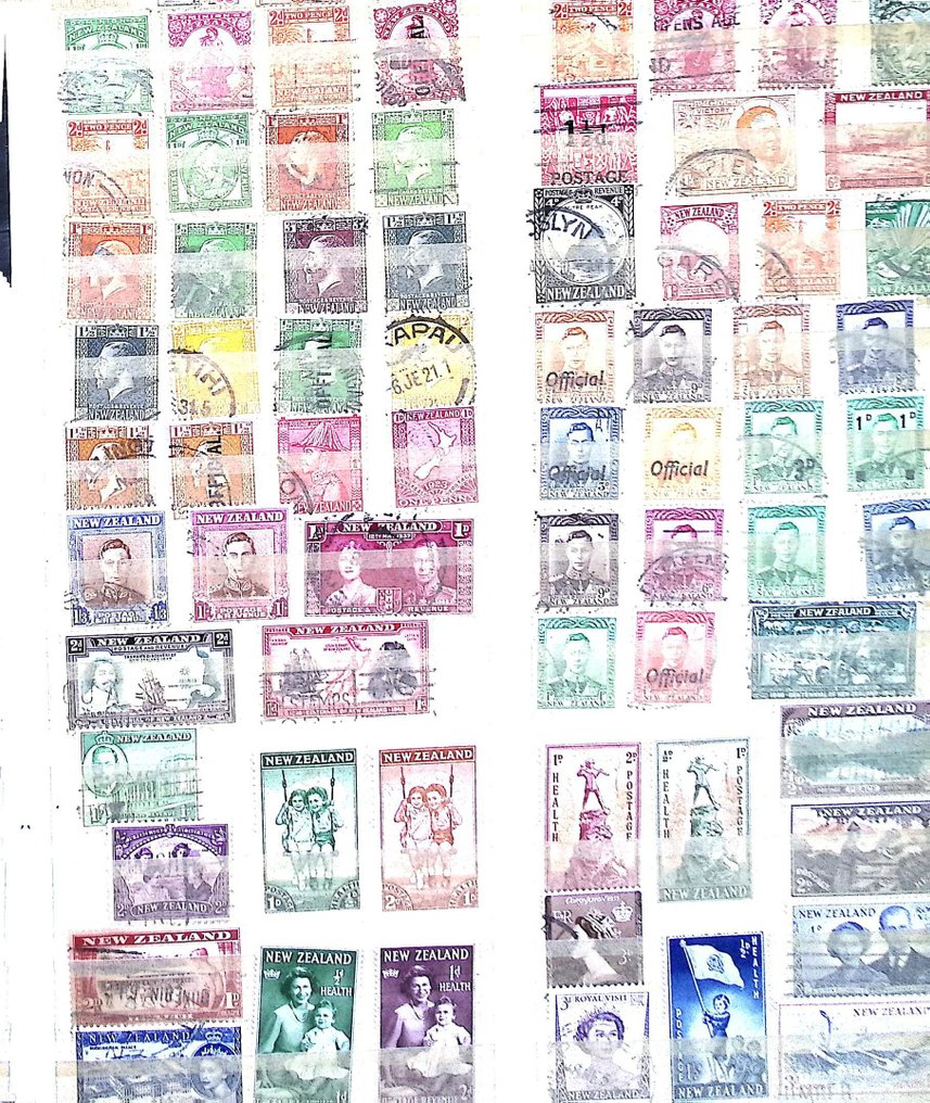 Weltensammlung, unter anderem Kanada.  - Schöne Sammlung in 8 Büchern, über 6 kg, u.a. Kanada, Neufundland, Neuseeland, UN. #1.0