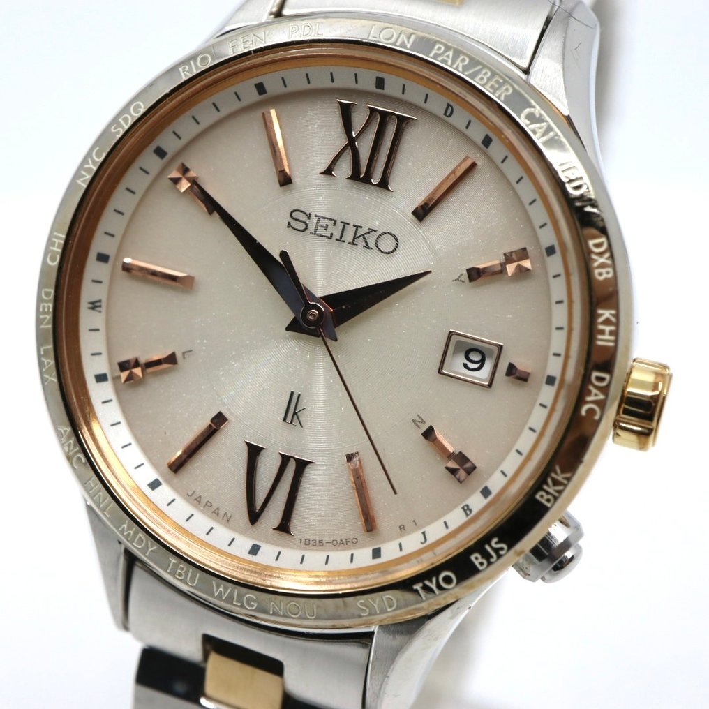 Seiko - Lukia Solar Radio Wave World Time - Zonder minimumprijs - 1B35-0AF0 - Dames - 2010-2020  #1.0