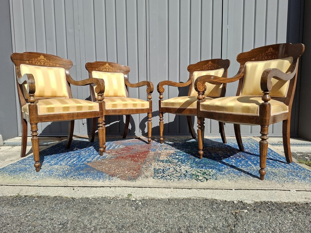 扶手椅子 (4) - 胡桃木 - 查尔斯十世扶手椅 #1.0