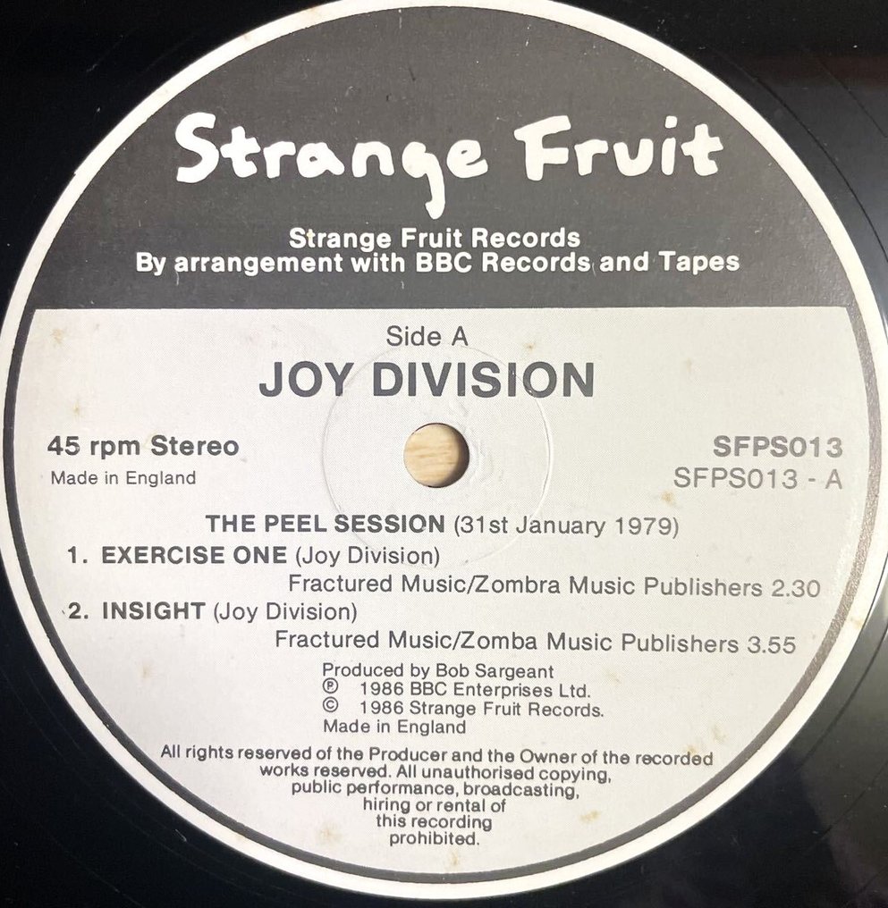 Joy Division - The Peel Sessions - LP-Album (Einzelobjekt) - Erstpressung, Vinyl, 12", 45 U/min, EP, strukturierte Hülle - 1986 #2.1