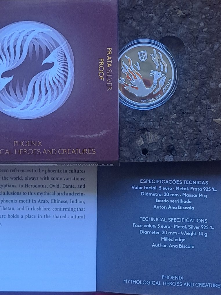 葡萄牙. 5 Euro 2025 "Fénix" Proof  (没有保留价) #3.2