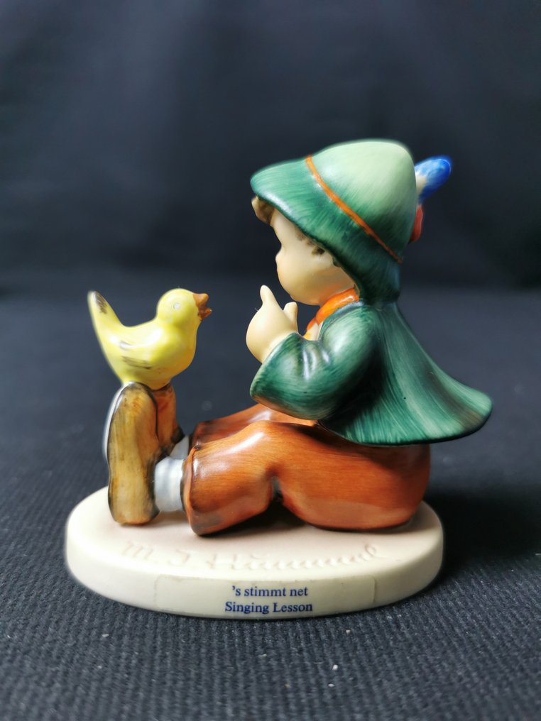 小雕像, Vintage Hummel Goebel - Statuetta "S stimmt net Singing Lesson" #63 - TMK7 - 8 cm - 瓷器 #2.1