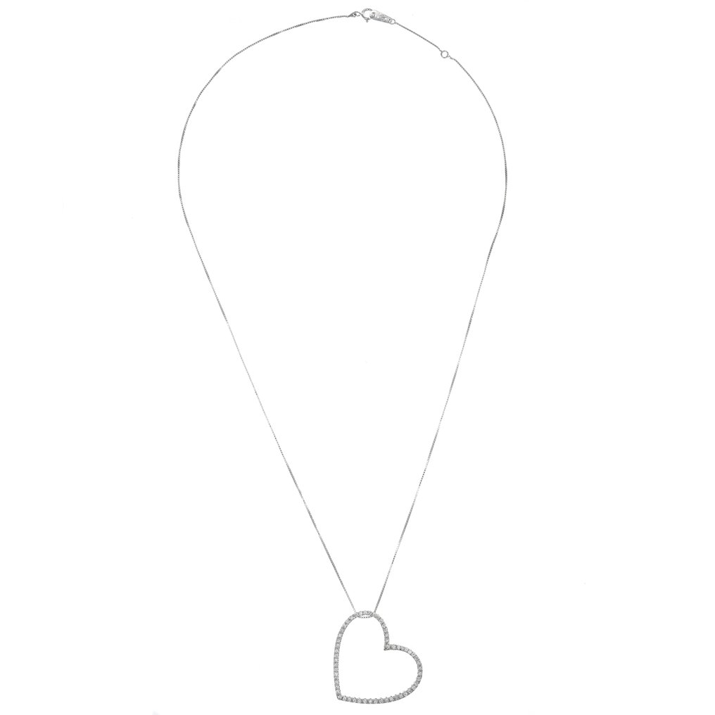 Κολιέ με μενταγιόν - 18 καράτια Λευκός χρυσός - 0.57ct. tw. Διαμάντι (Φυσικό) #4.3