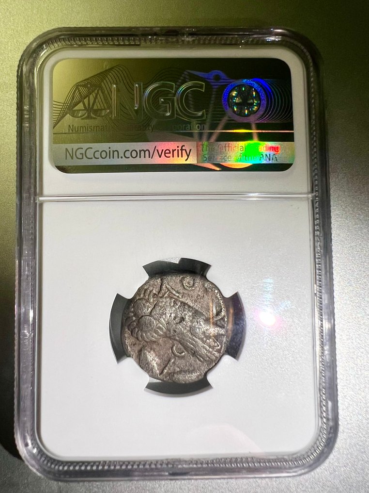 Attica, Atena Tetradrachm 393-294 BC - NGC graded ChF #3.2