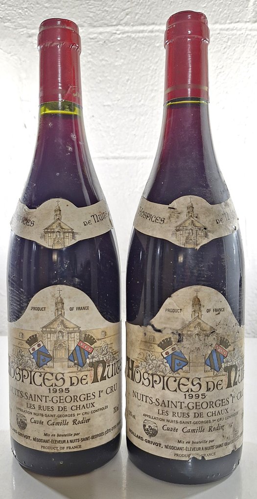 1995 Hospices de Nuits "Les Rues de Chaux" - Nuits St. Georges 1er Cru - 2 Bottles (0.75L) #1.0