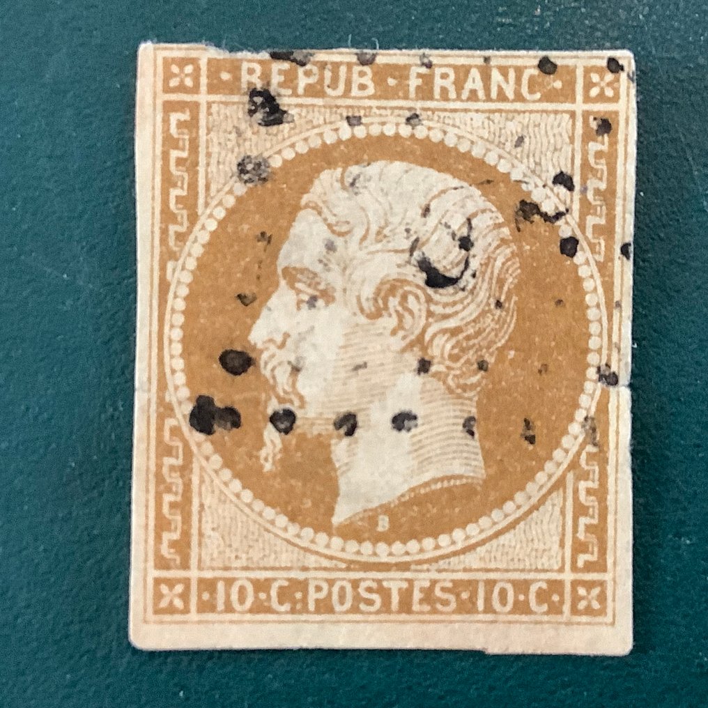 Frankrig 1852 - 10 cent Prins Napoleon - Yvert 9 #1.0