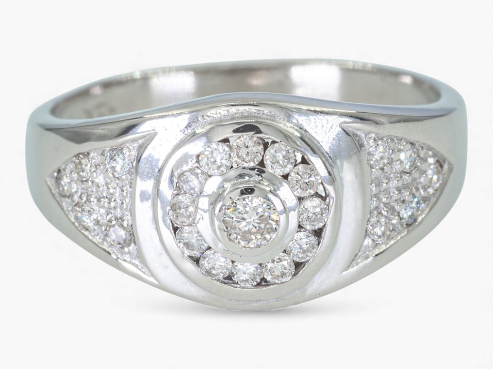 Zonder minimumprijs - Ring - 14 karaat IGI Antwerp, Witgoud -  0.30ct. tw. Diamant (Natuurlijk) #3.2