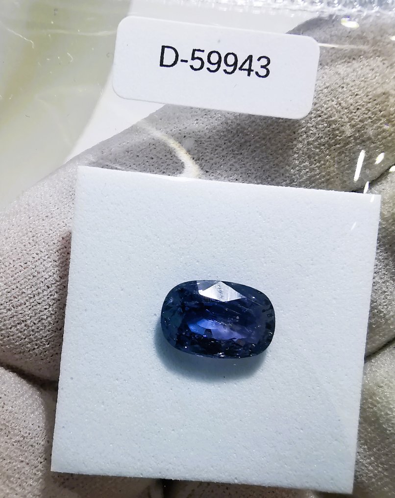 没有保留价 - 1 pcs 蓝色 蓝宝石 - 3.66 ct - 西班牙宝石学院(IGE) - 斯里兰卡 / 无热 #4.3
