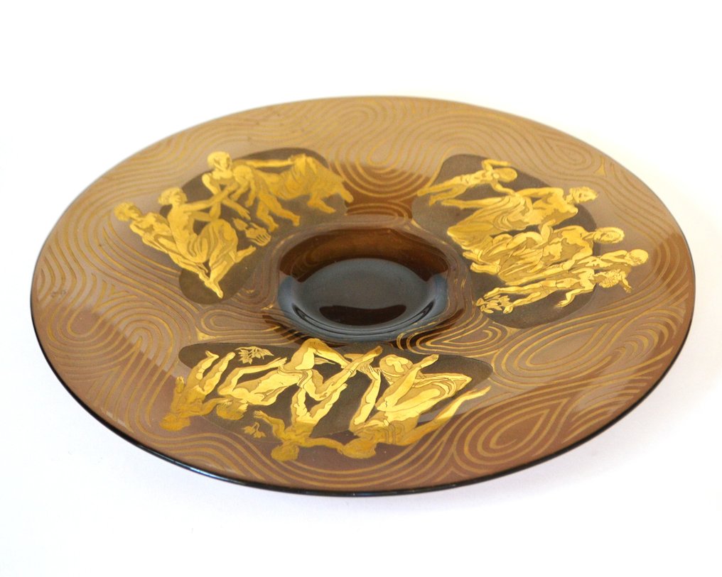 Moser & Söhne, Attr. to - Platter - Glass #1.0