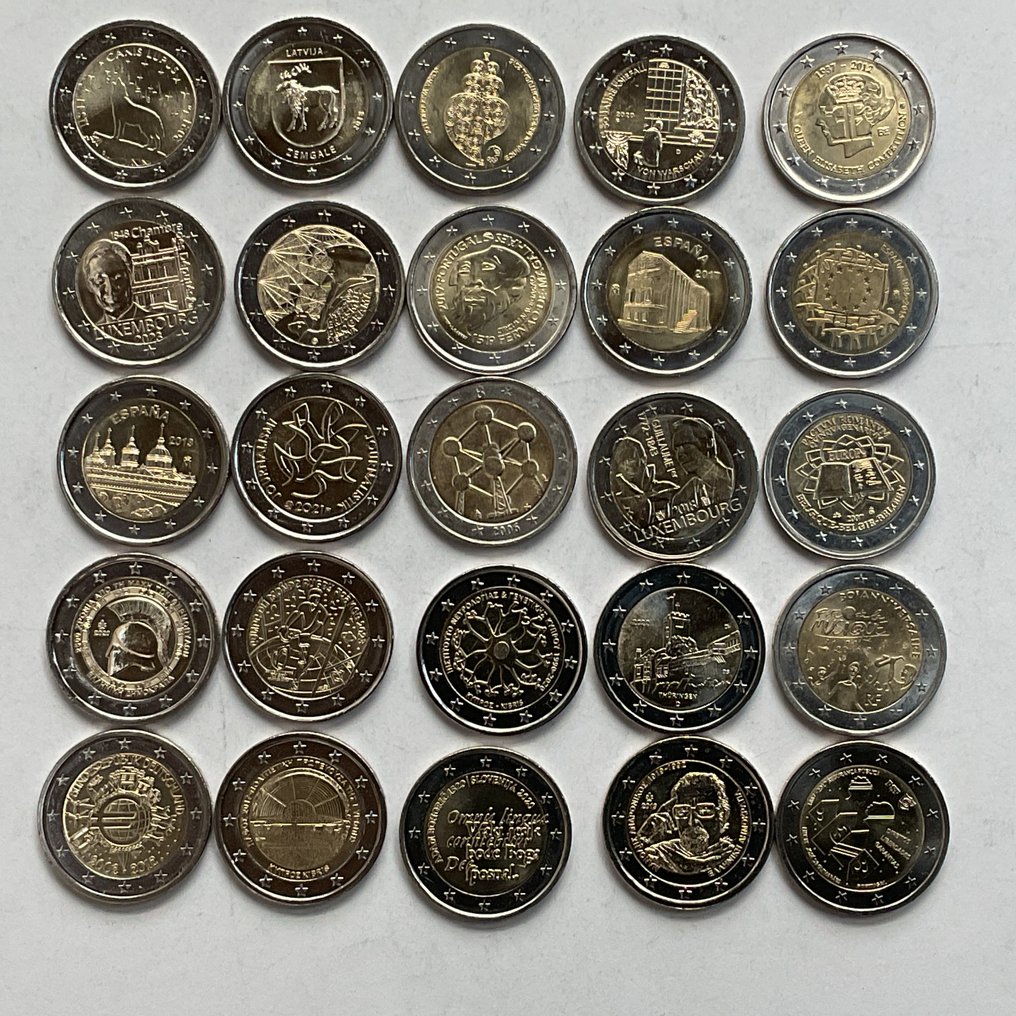 Europa. 2 Euro Various Years (25 munten) (Ingen mindstepris) #1.0