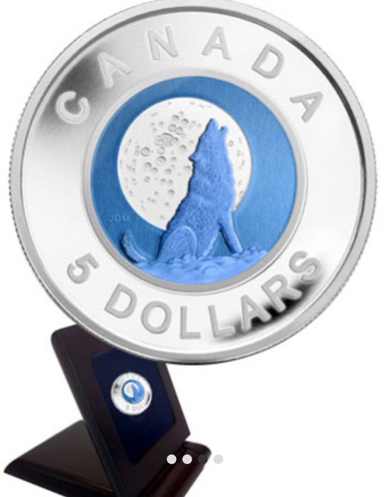Καναδάς. 5 Dollars 2012 Full Wolf Moon Niob #1.0