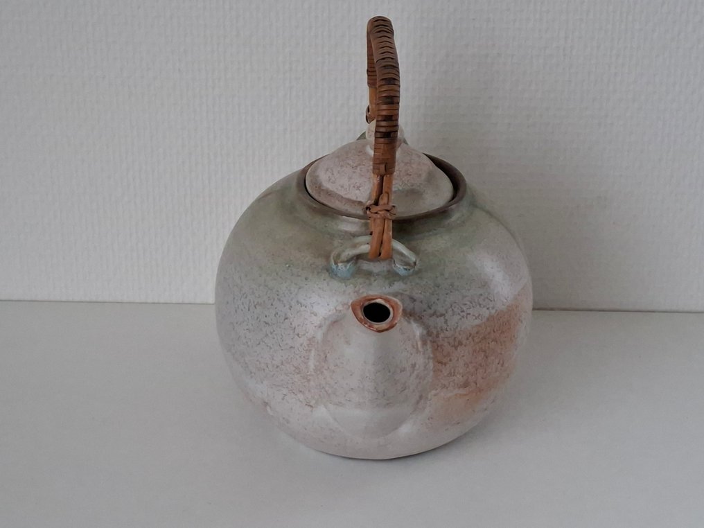 Hameln Töpferei - Klaus en Hildegard Delius - Bule - Barro - Bule de chá Art Deco #1.0