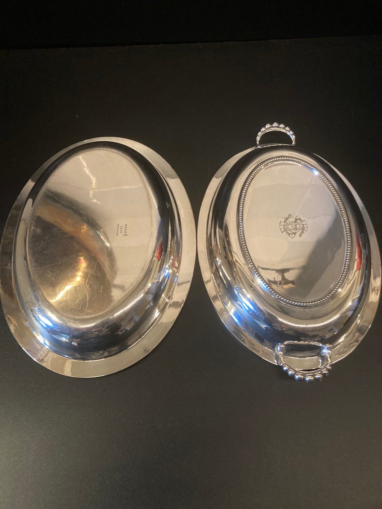 Charles S. Green& Co. - Servierplatte (2) - Versilbert - mit Monogramm #4.3