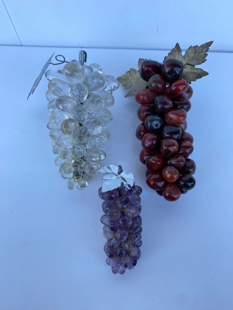 uva pietre ametista e agata vintage - Pöytäkoriste (3) - Kivi, ametista #4.3