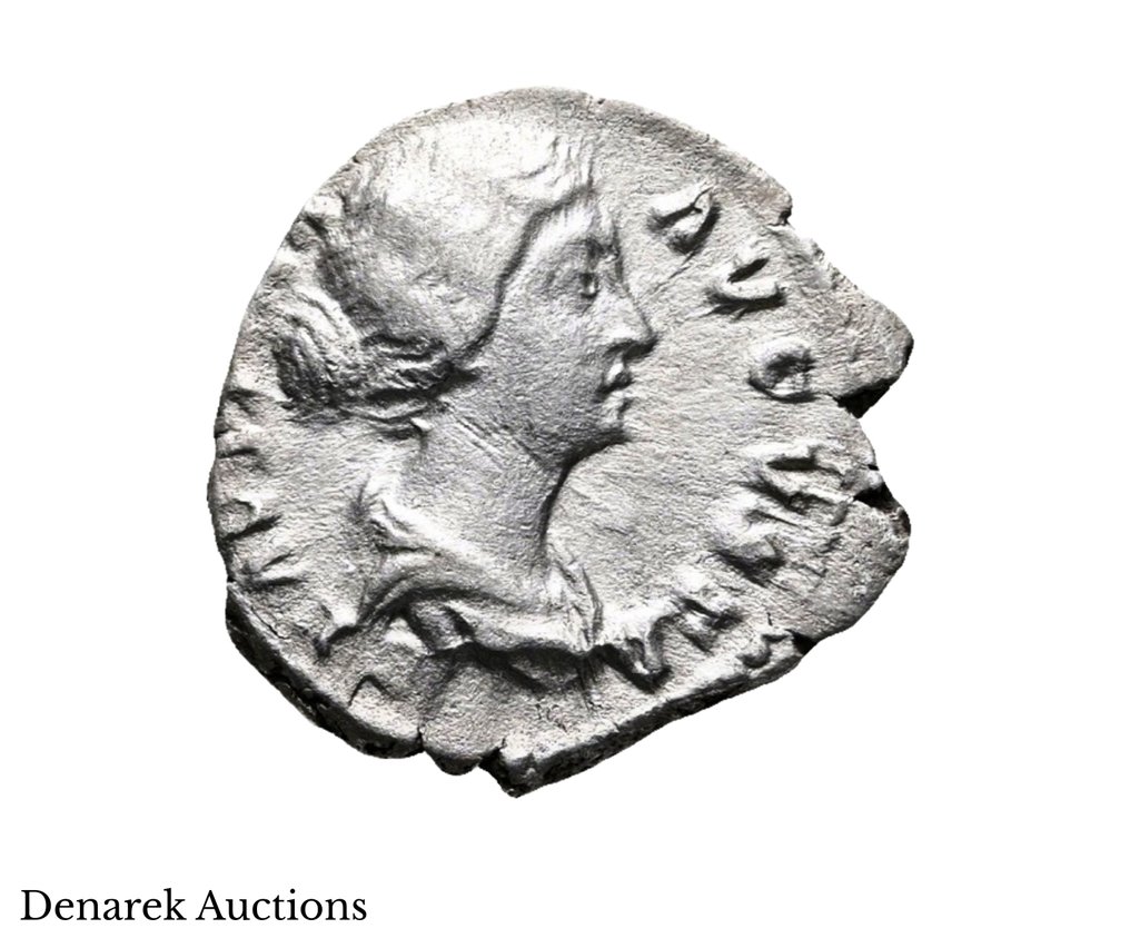 Római Birodalom. Faustina II (Augusta, AD 147-175). Denarius (Nincs minimálár) #2.1