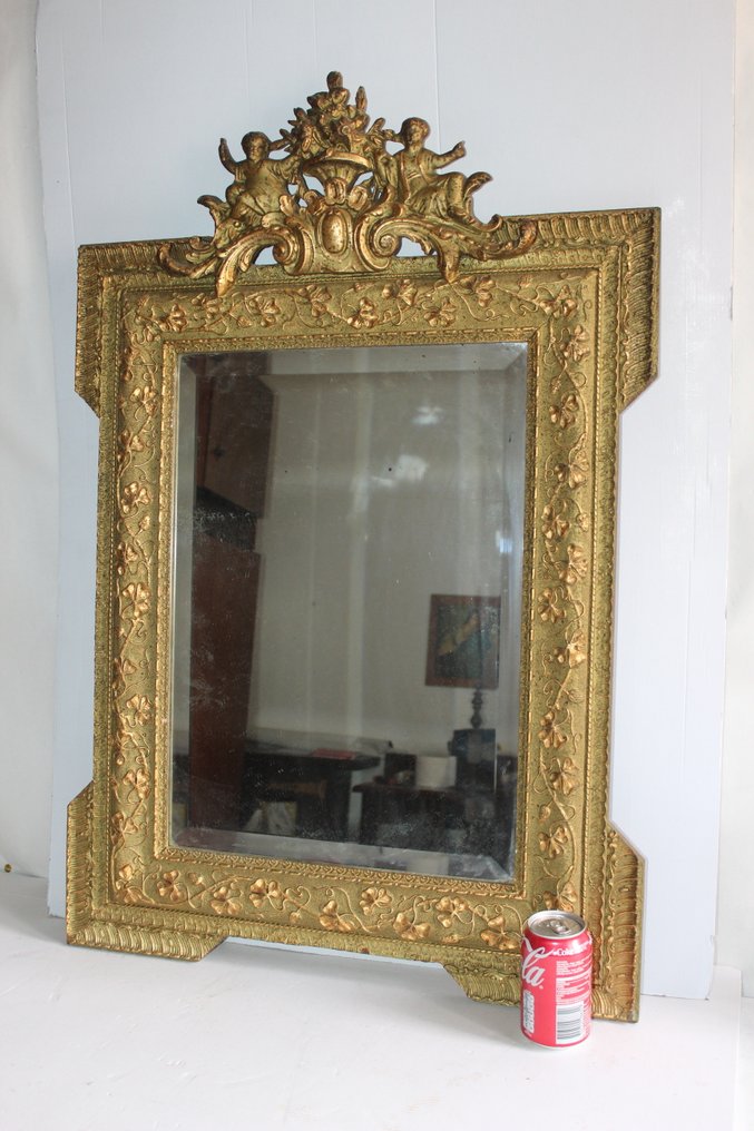 镜子  - 木, 金, stuc - 19世纪金箔 #4.3