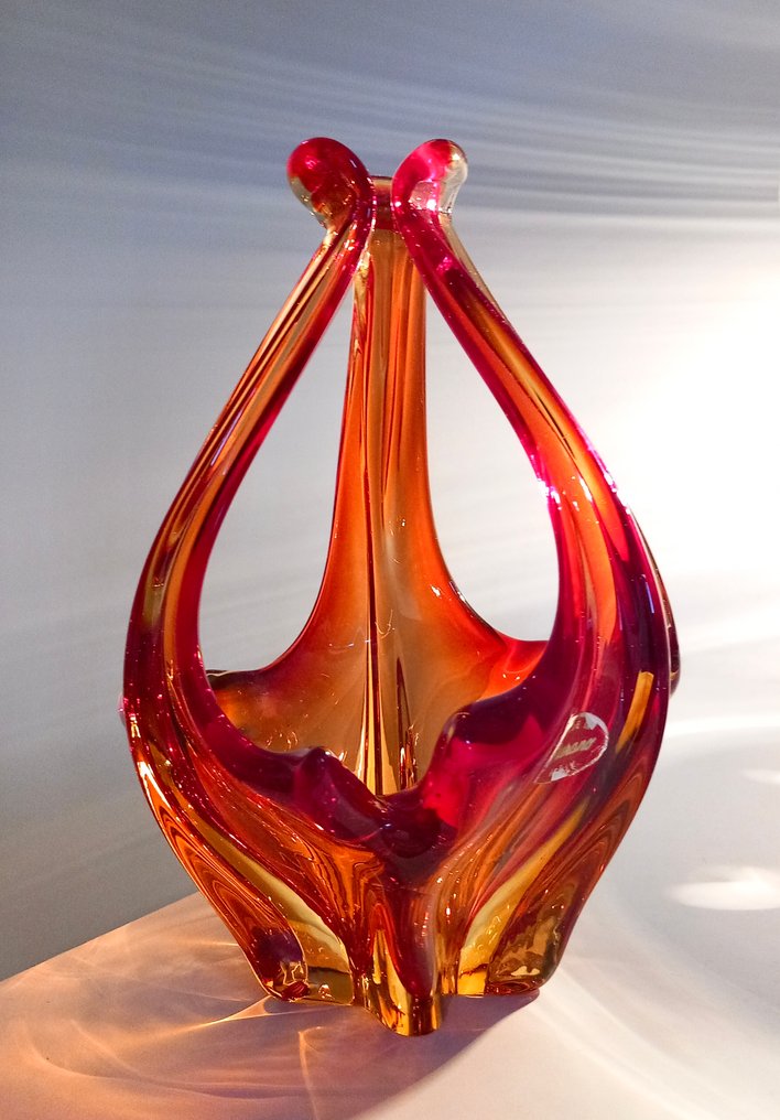 Vase  - Glas - Versunkenes Glas #1.0