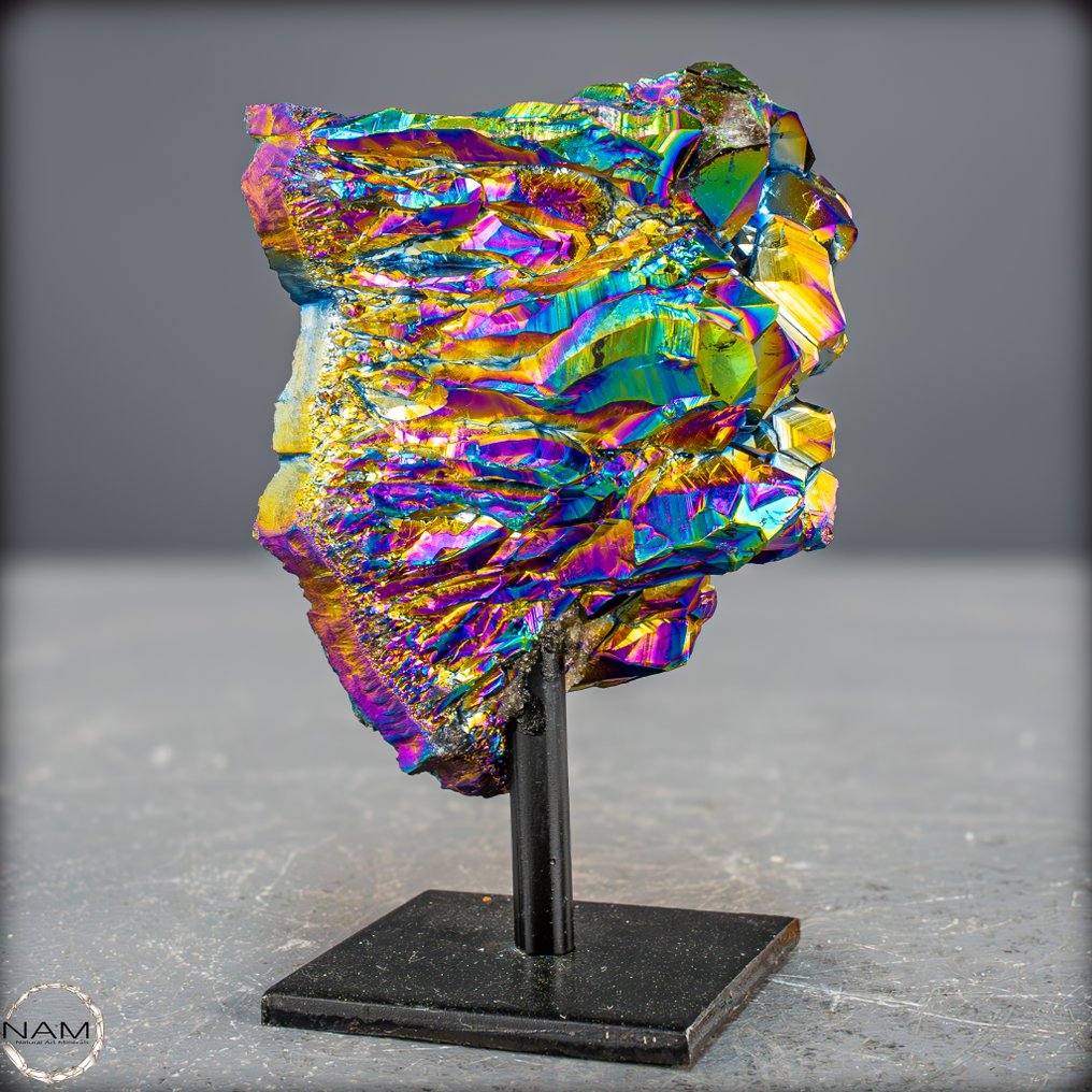 Drusa di ametista Aura unica su supporto – Magia scintillante in forma di cristallo- 281.39 g #4.3