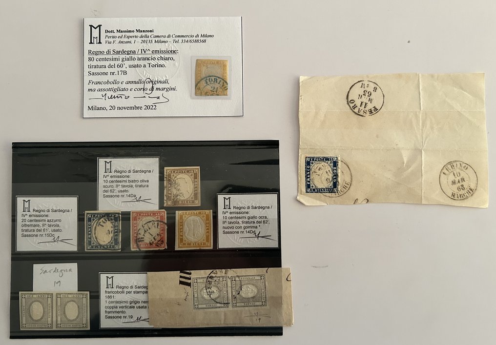 Αρχαία ιταλικά κράτη - Σαρδηνία  - Άριστη επιλογή, κυρίως υπογεγραμμένη και ταξινομημένη από τον M. Manzoni. #1.0