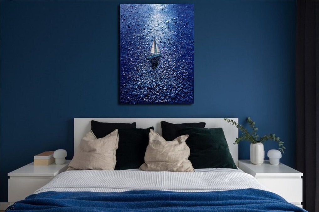 Jasmin Navoyan - IN THE MOONLIGHT. Sailboat, SEA serie #4.3