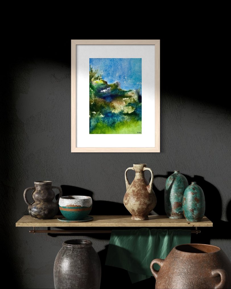 Eugene Eechaut (1928-2019) - Magnifique aquarelle encadrée - Galerie Pfeiffer Bruxelles #4.3