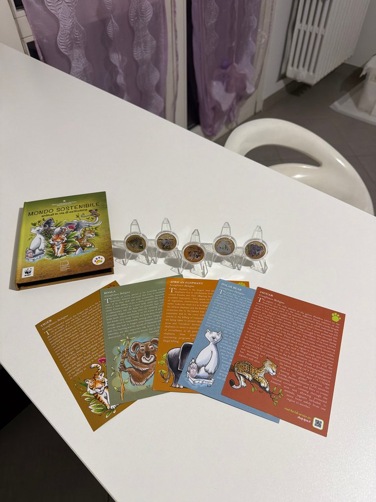 義大利. 5 Euro 2020/2024 "Animali In Via Di Estinzione" (incl. 5 euro "Tigre") #2.1