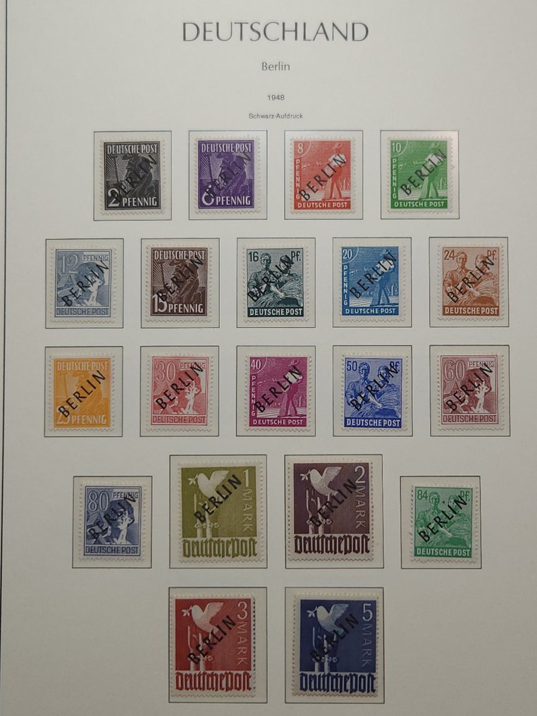 Berlin 1864/1949 - Berlin, pierwsze wydania z czarnym nadrukiem, stan nienaruszony, wszystkie wartości sprawdzone przez - Michel Block Nr. 1-20 #1.0