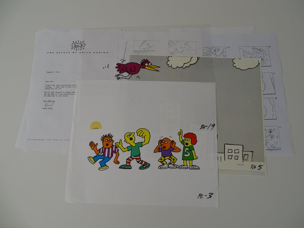 Keith Haring (1958-1990) - Characters with birds #1.0