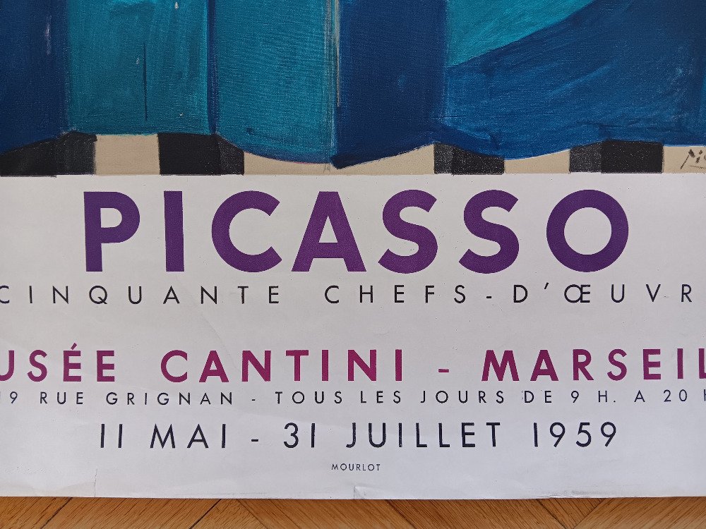 Pablo Picasso - Affiche lithographique originale d'exposition - Marseille Cantini - 1959 (Mourlot) #4.3