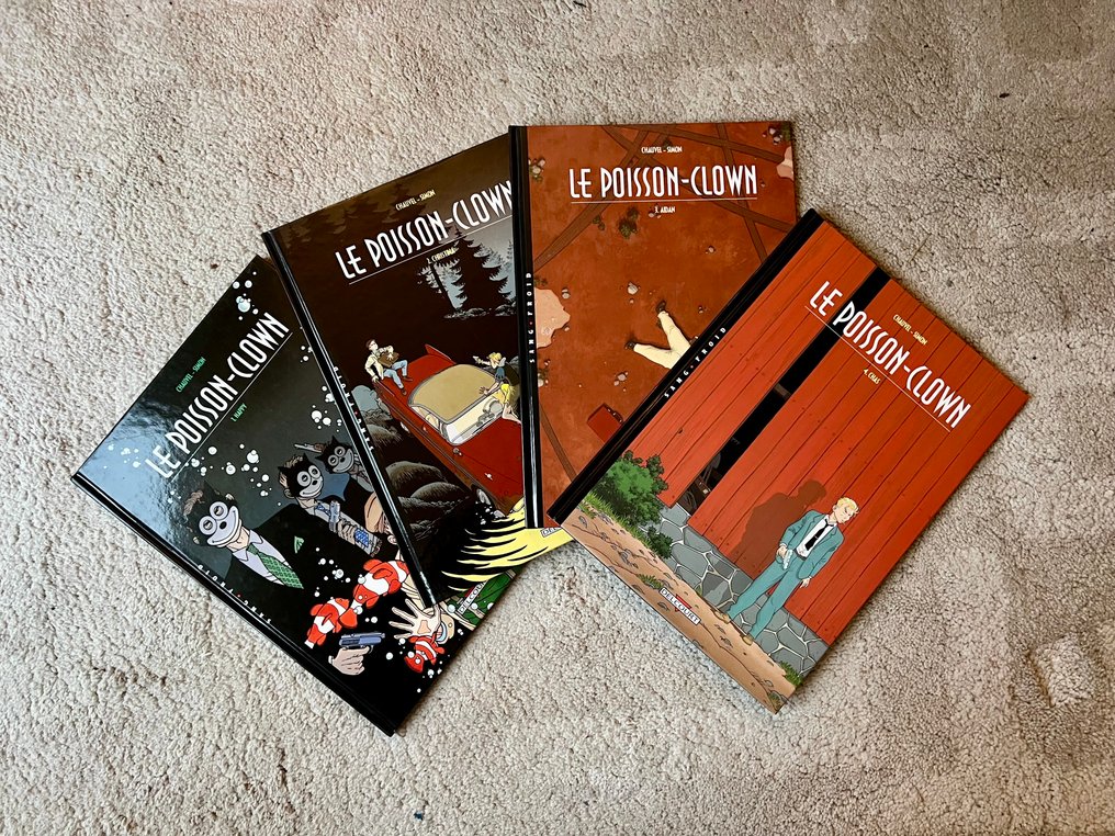 Le Poisson-clown T1 à T4 + ex-libris + dédicace - Série complète - 4x C - 4 Album - Første udgave - 1997/2001 #2.1