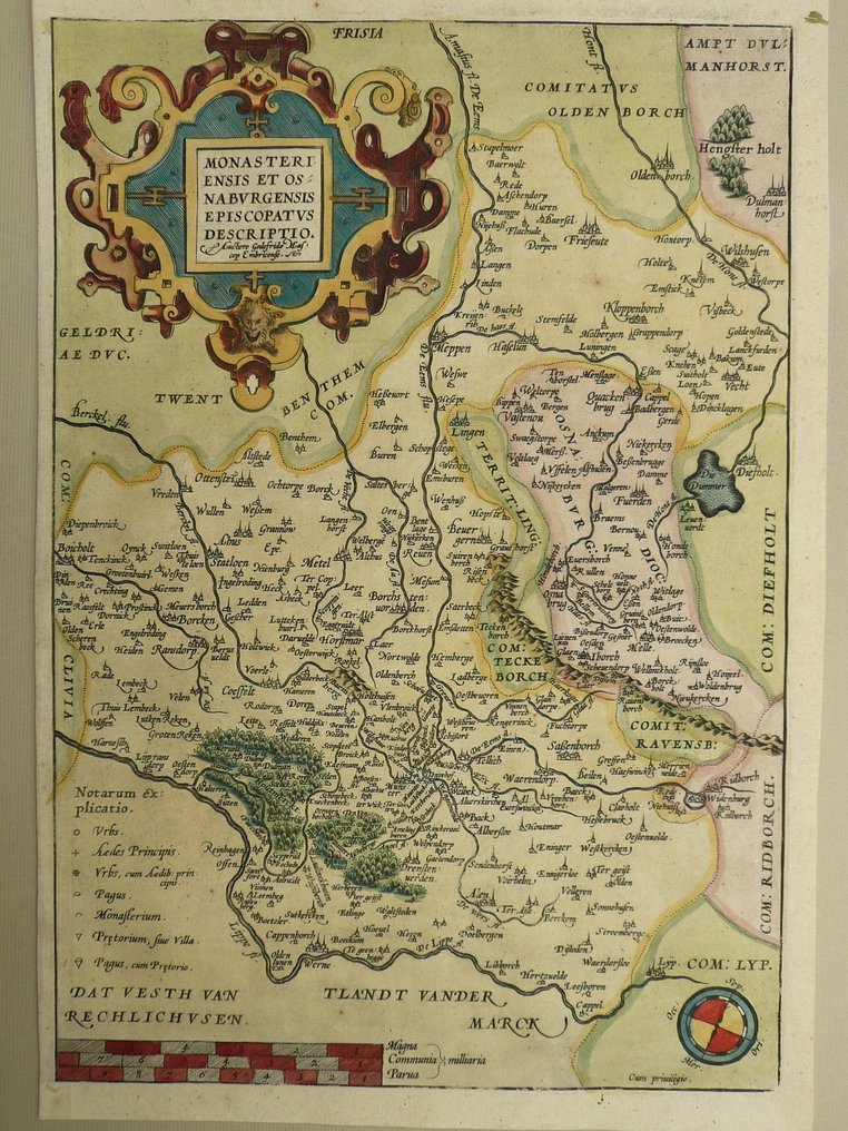 Germany - Münster / Osnabrück / Twente; Abraham Ortelius - Monasteriensis et Osnaburgensis - 1581-1600 #1.0