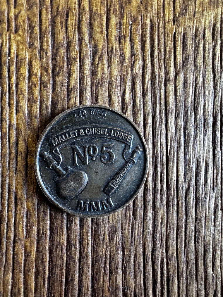 1858c R.A.M 共济会标记代币/“便士”。. 1858  (没有保留价) #1.0