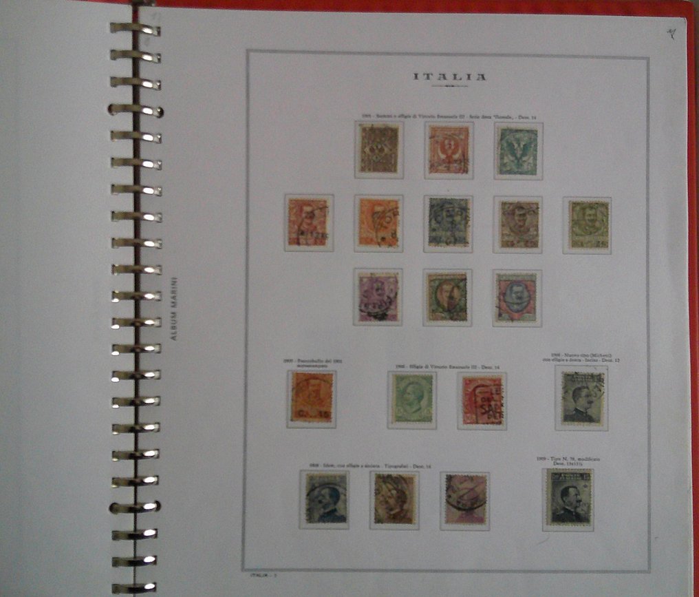 意大利王国 1878/1945 - 意大利王国，Marini相册收藏，包含22个戒指 #3.2