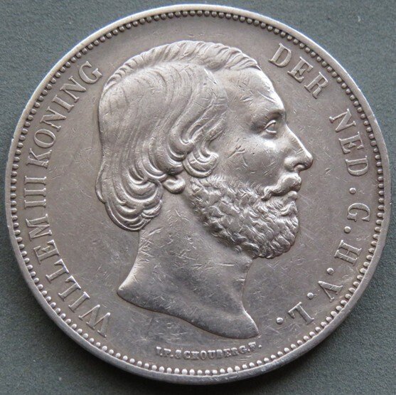 荷蘭. Willem III. 2 1/2 Gulden 1872  (沒有保留價) #3.2