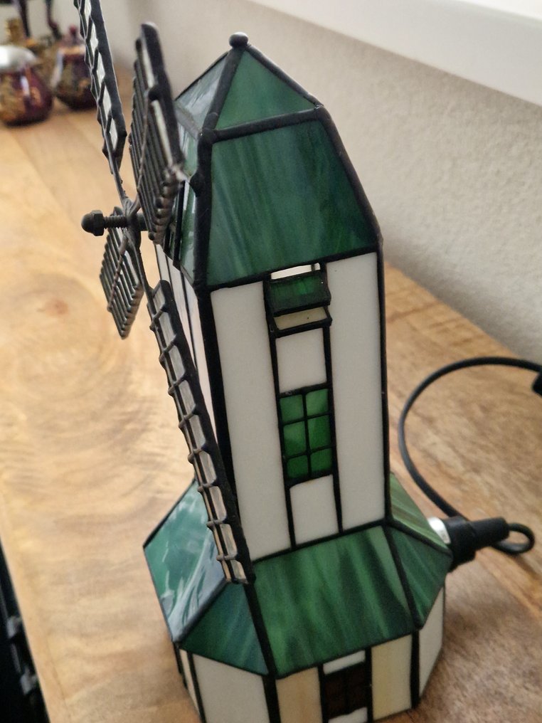 tiffany - Φωτιστικό - νερόμυλος - Γυαλί, Μόλυβδος - Τάφφι molen επιτραπέζια λάμπα #2.1