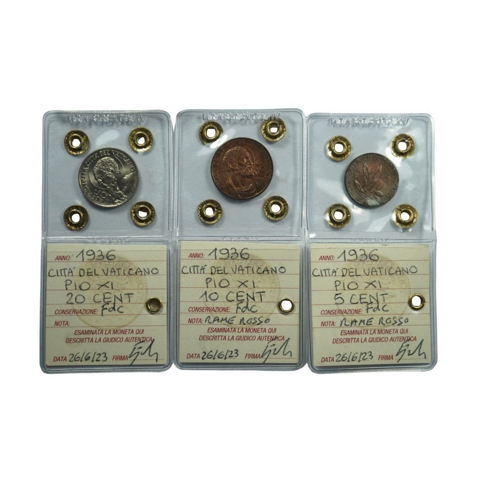 Βατικάνο. Pio XI. 6 Coins 1936  (χωρίς τιμή ασφαλείας) #2.1