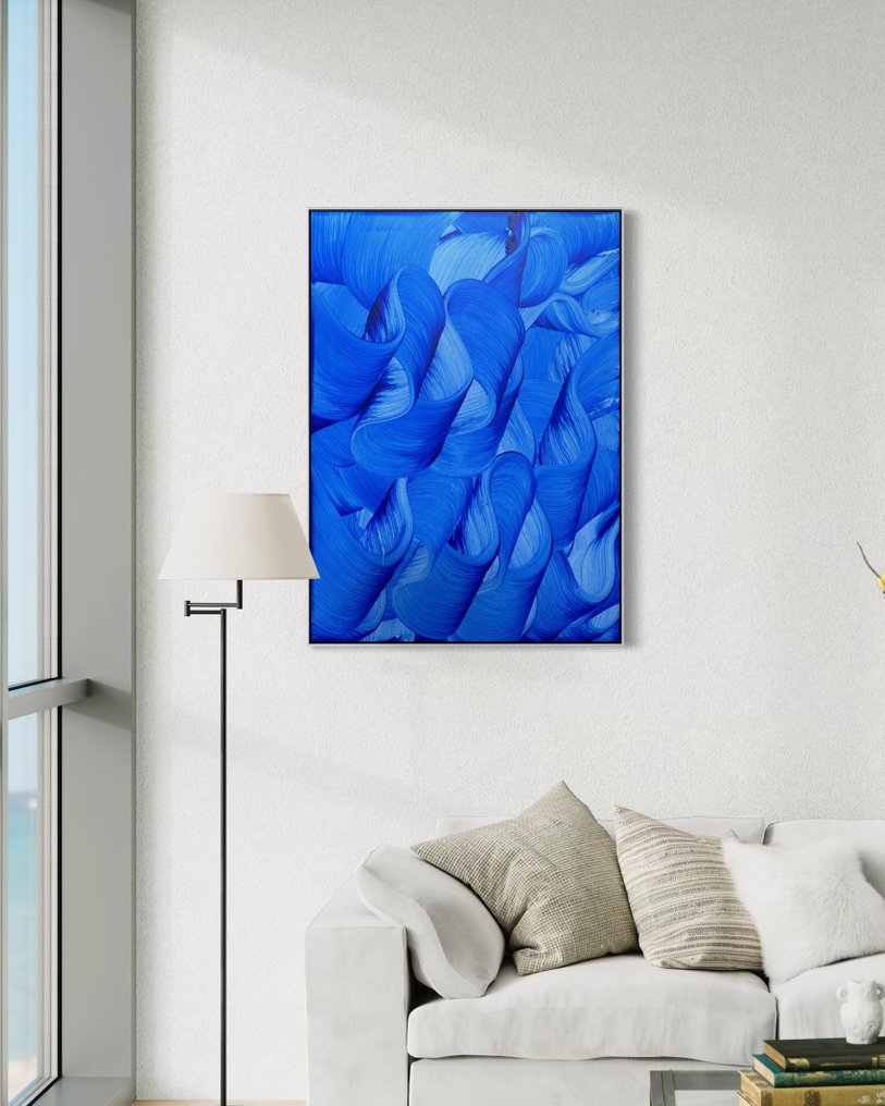 Anaïs LF - N°15 - Eclat Cobalt - Blue waves - Abstract art contemporary #2.1