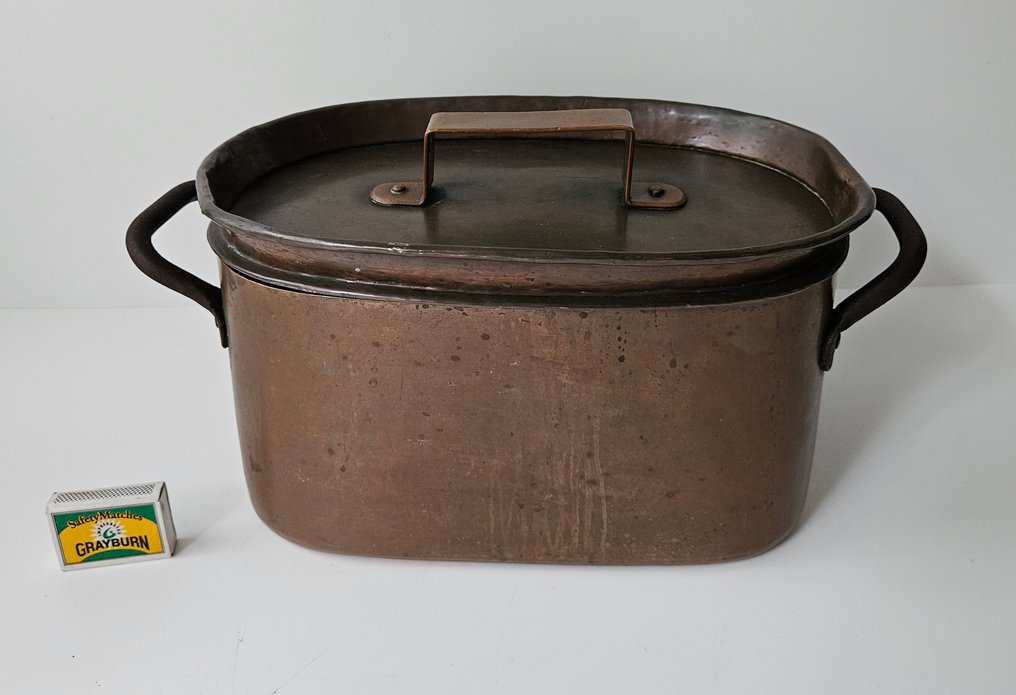 19e eeuws franse daubière / slowcooker - 3.2 kg - 锅 - 铜 #1.0