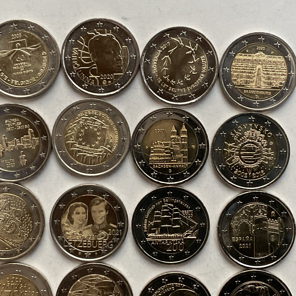 Ευρώπη. 2 Euro Various Years (25 munten)  (χωρίς τιμή ασφαλείας) #2.1