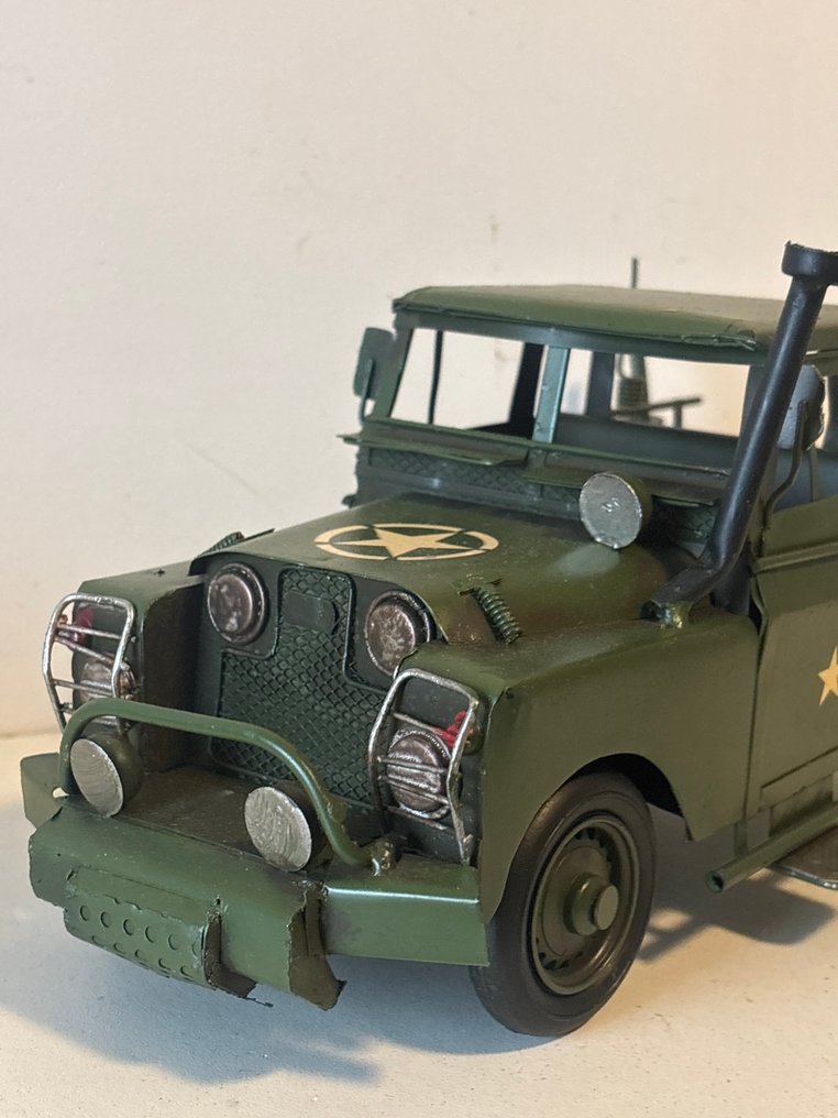 Scultura, Oldtimer jeep - 15.5 cm - Metallo #1.0