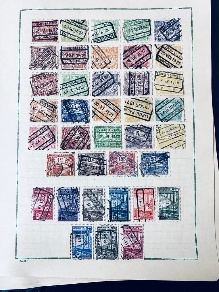 比利时  - 比利时铁路与服务邮票收藏 #4.3