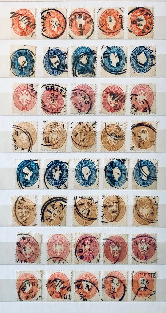Αυστρία 1850/1867 - Αυστρία 1850/1867 μετοχές 40 γραμματόσημα χρησιμοποιημένα υψηλός κατάλογος. #1.0