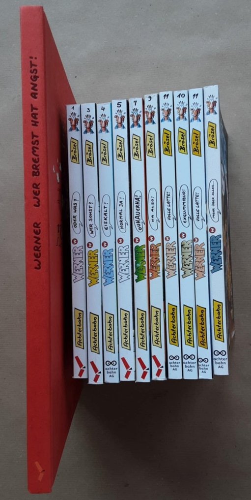 Werner "Werner" Bände 1, 3, 4, 5, 7, 8, 9, 10 und zweimal 11, "Werner - Mehr über alles..." - "Oder was?", "Wer sonst?", "Eiskalt!", "Normal ja!", "Ouhauerha!", "Wer bremst hat Angst!", "Na - 11 Comic-Sammlung #1.0