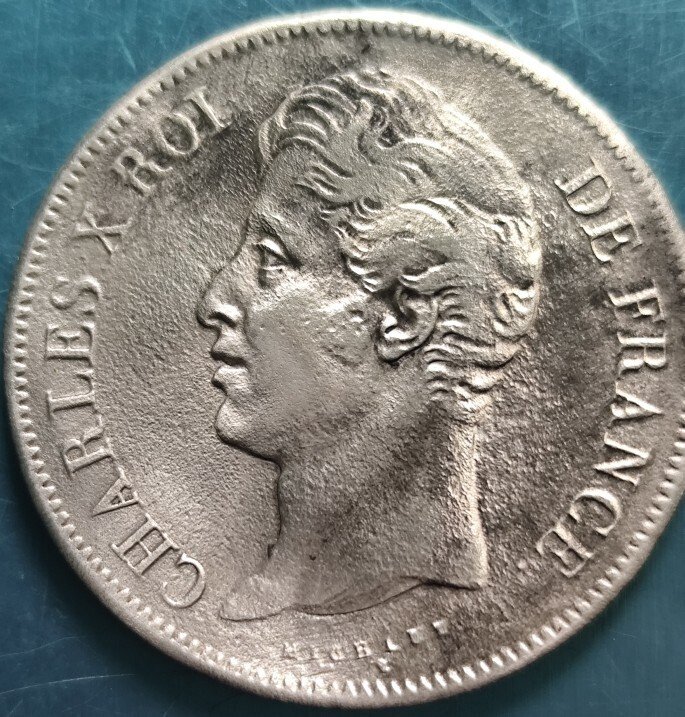 France. Charles X. 5 Francs 1827-B, Rouen  (No reserve price) #1.0