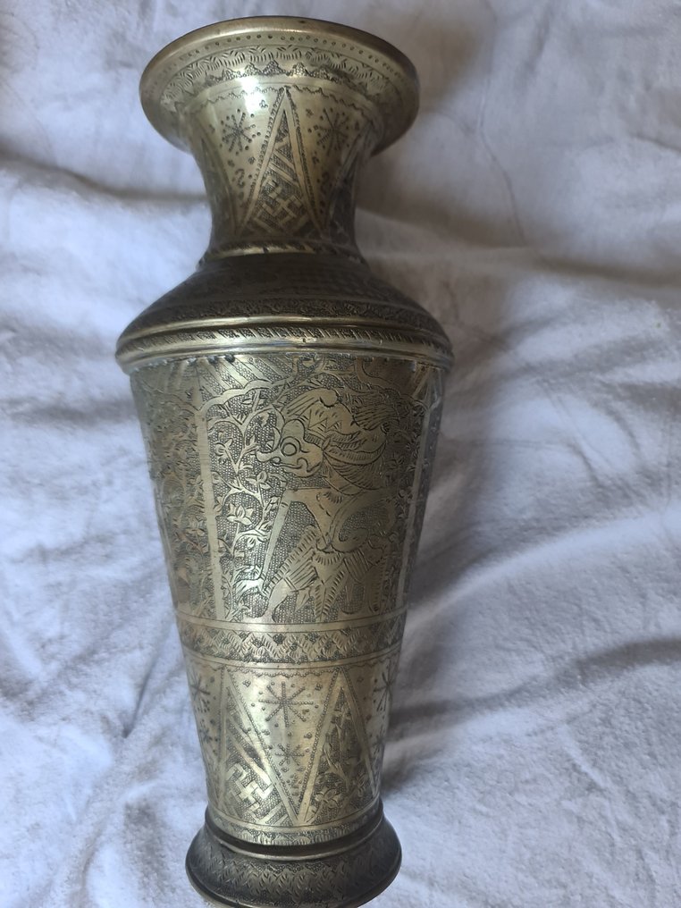 4个花瓶配有wayang装饰 - 爪哇 - 印度尼西亚  (没有保留价) #3.2